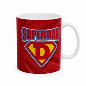 superdad helden logo superheld bester papa tasse