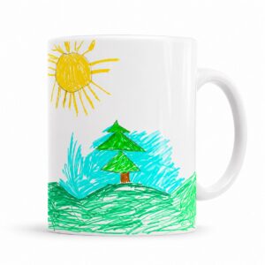kinderzeichnung tasse das originalbild deines kindes als erinnerung