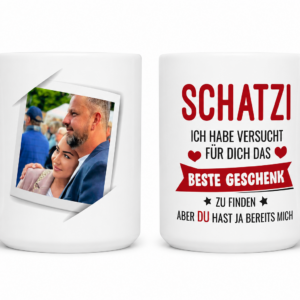 personalisierte fototasse polaroid liebe foto & liebesspruch