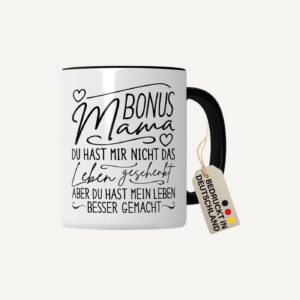 Bonusmama Tasse „Mein Leben besser gemacht“ – Design-Variante
