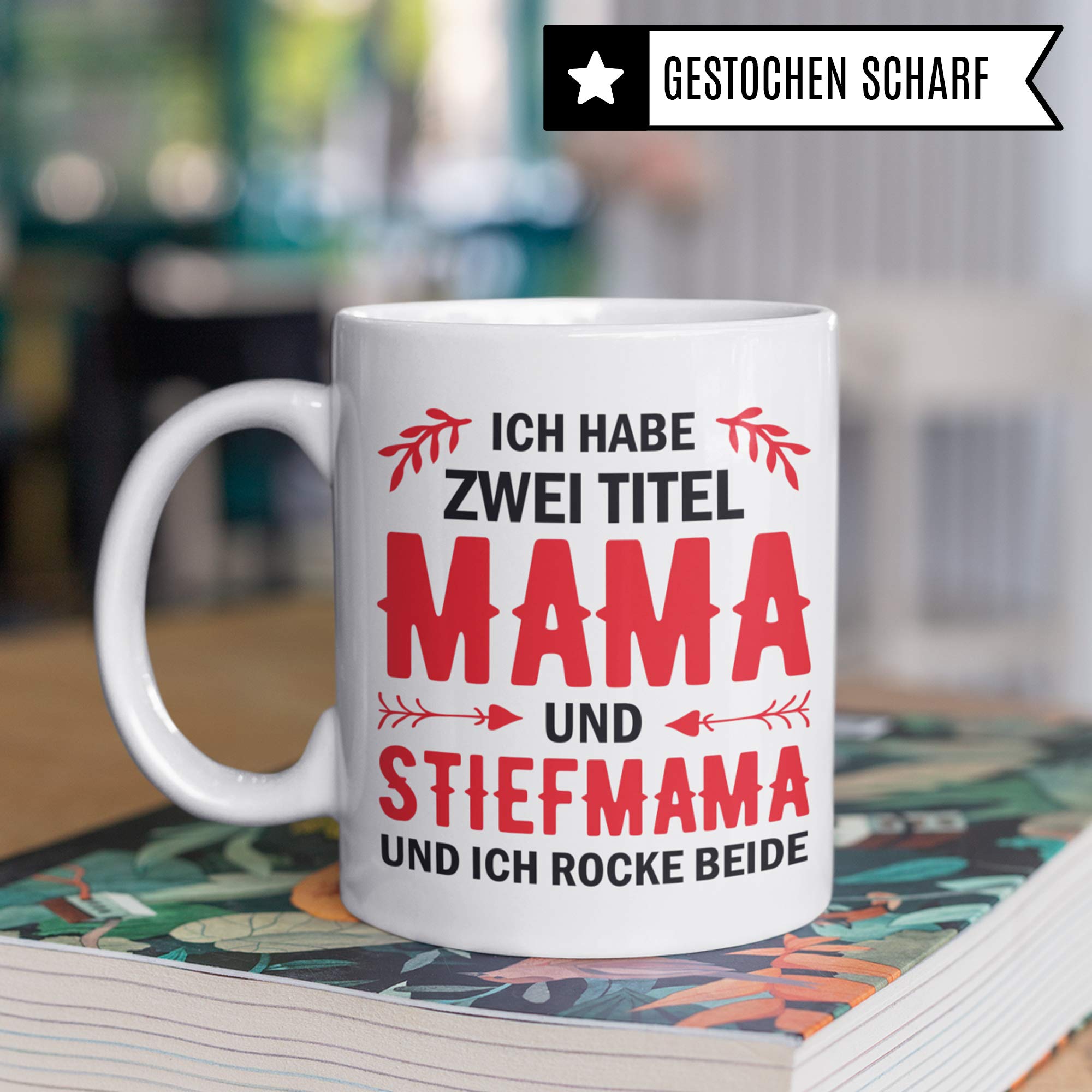 Stiefmama Tasse „Mama und Stiefmama“ – Schriftzug Weiß – Bild 4