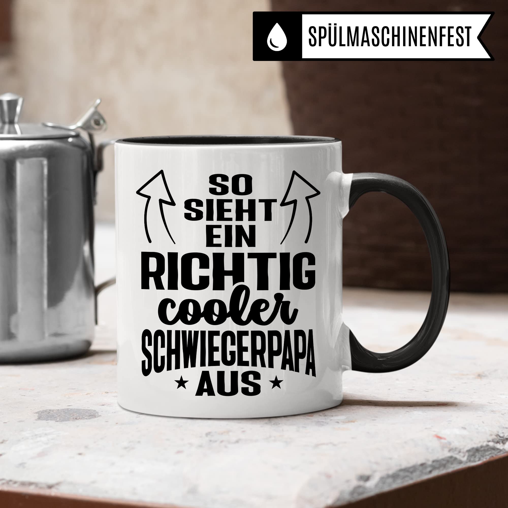 Schwiegerpapa Tasse „Richtig cool“ – auch Schwiegermama – Bild 2