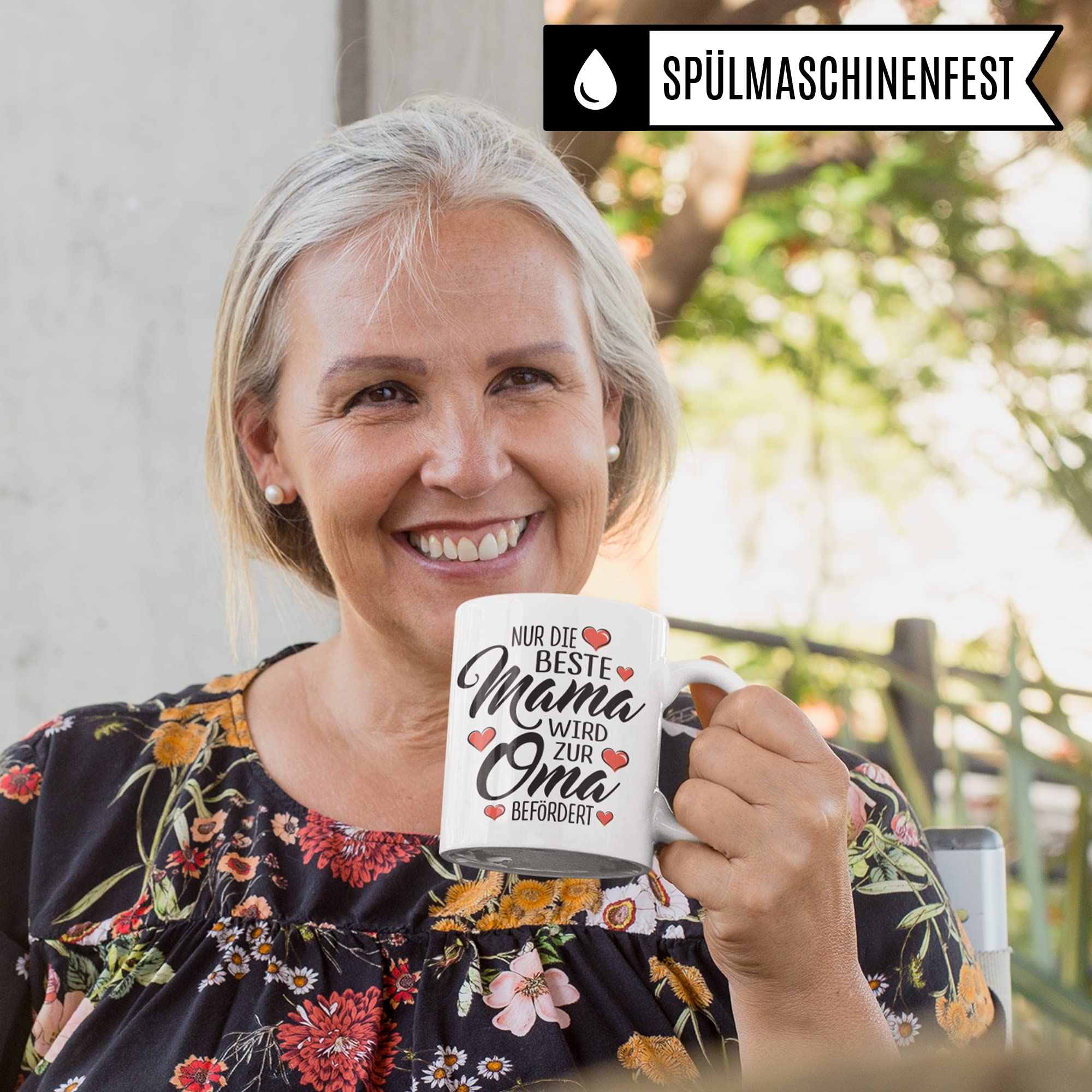 Oma Tasse „Zur Oma befördert“ – Baby-Ankündigung – Bild 4
