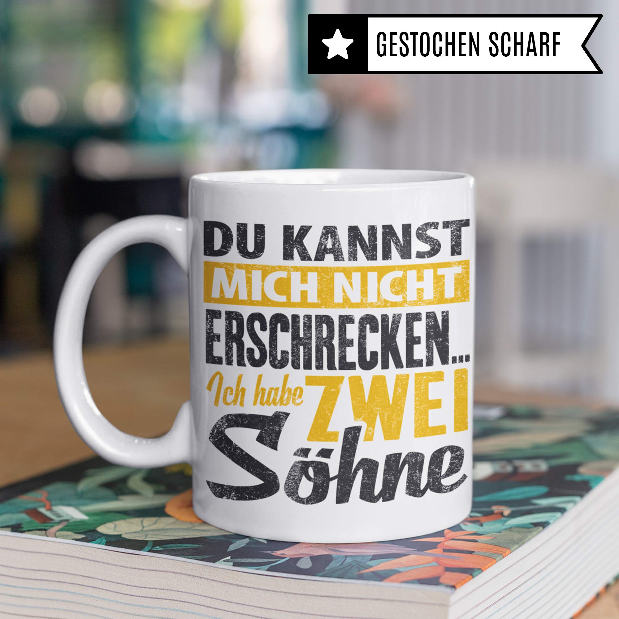 Mama Tasse lustig „Ich habe zwei Söhne“ – Bild 4