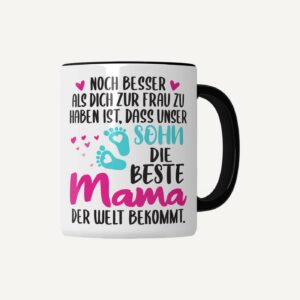 Schwangerschaft Tasse „Die beste Mama der Welt“ – Sohn