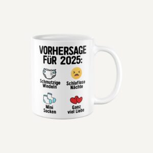 Baby Tasse „Vorhersage: Windeln & ganz viel Liebe“