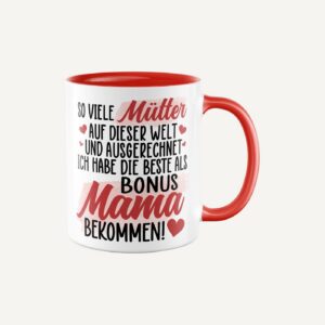 Bonusmama Tasse „Die Beste als Bonus bekommen“ – auch Bonus Papa